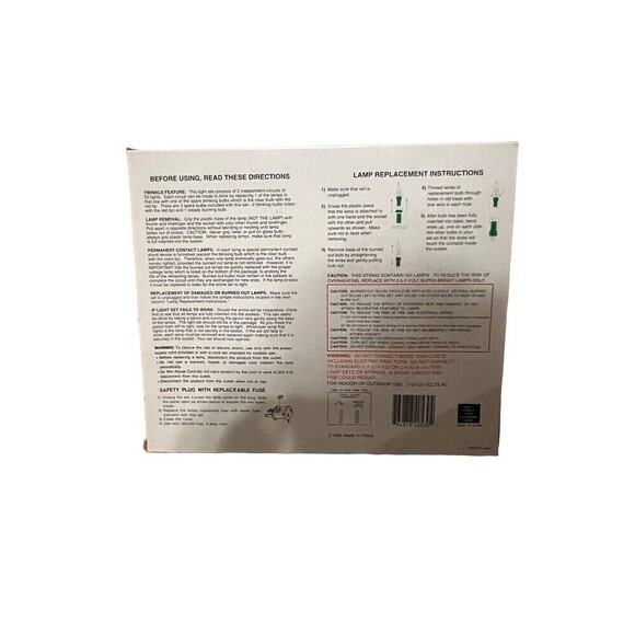 5 Boxes Of 1996 The Christmas Collection 100 Super Bright Lights Indoor 48ft NIB - Picture 4 of 7